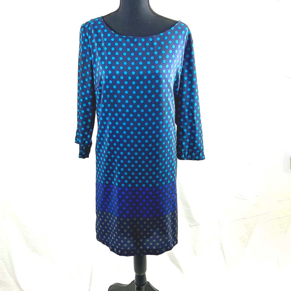 Old Navy Royal Blue, Turquoise, and Navy Blue Polka-dot Tunic Dress